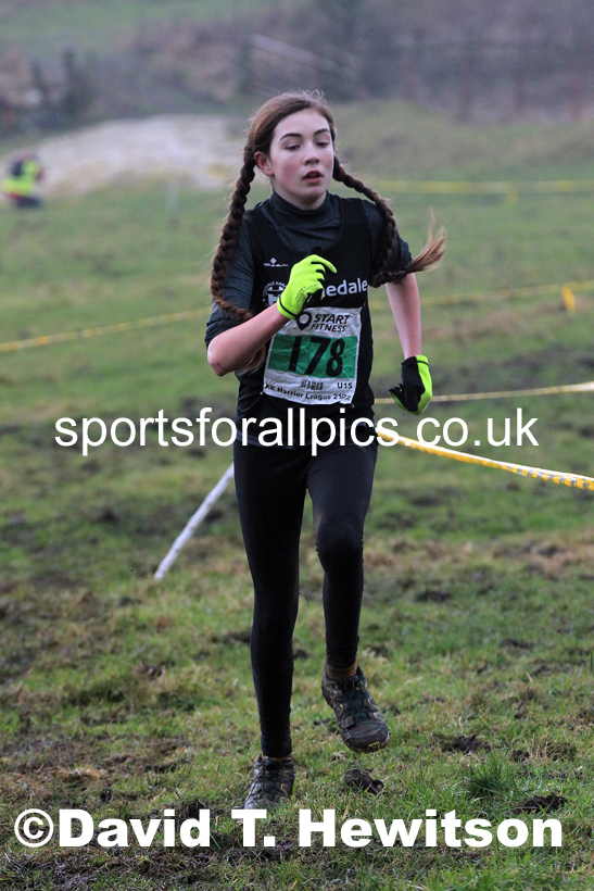 Girls under-15s 2022 North Eastern Harrier League, Thornley Farm, Peterlee, County Durham. Photo: David T. Hewitson/Sports for All Pics